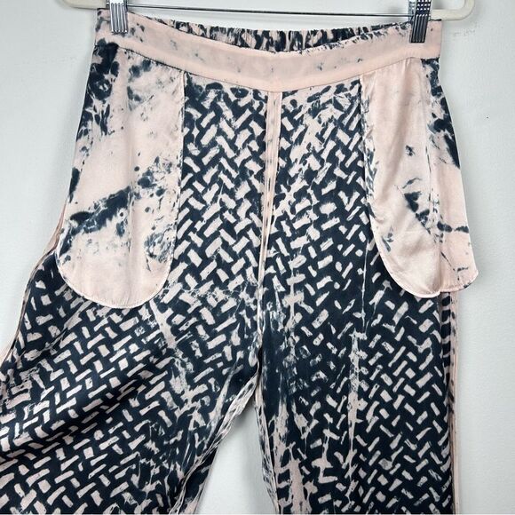 Amanda Bond silk pants made in Los Angeles blush pink and ink - Picture 7 of 8